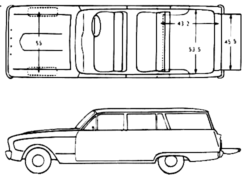 1960 Ford Falcon Station Wagon blueprint
