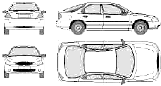 1996 Ford Mondeo Mk2 Hatchback blueprint