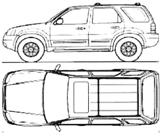 2006 Ford Maverick SUV blueprint