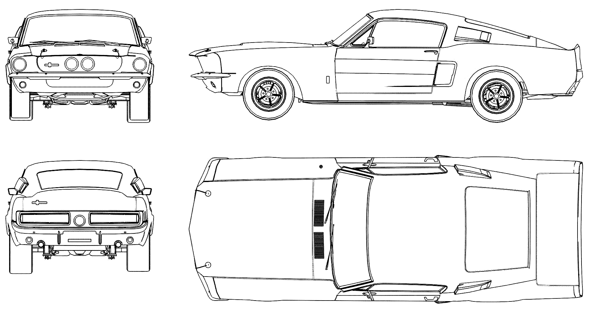 Car drawing ford gt500 #7