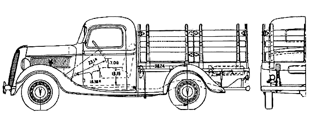 1937 Ford Pickup blueprint