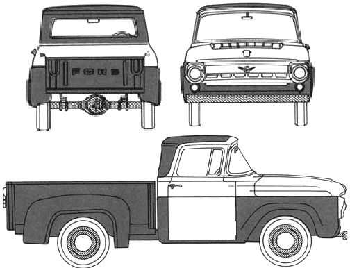 1958 Ford Truck Pickup blueprint