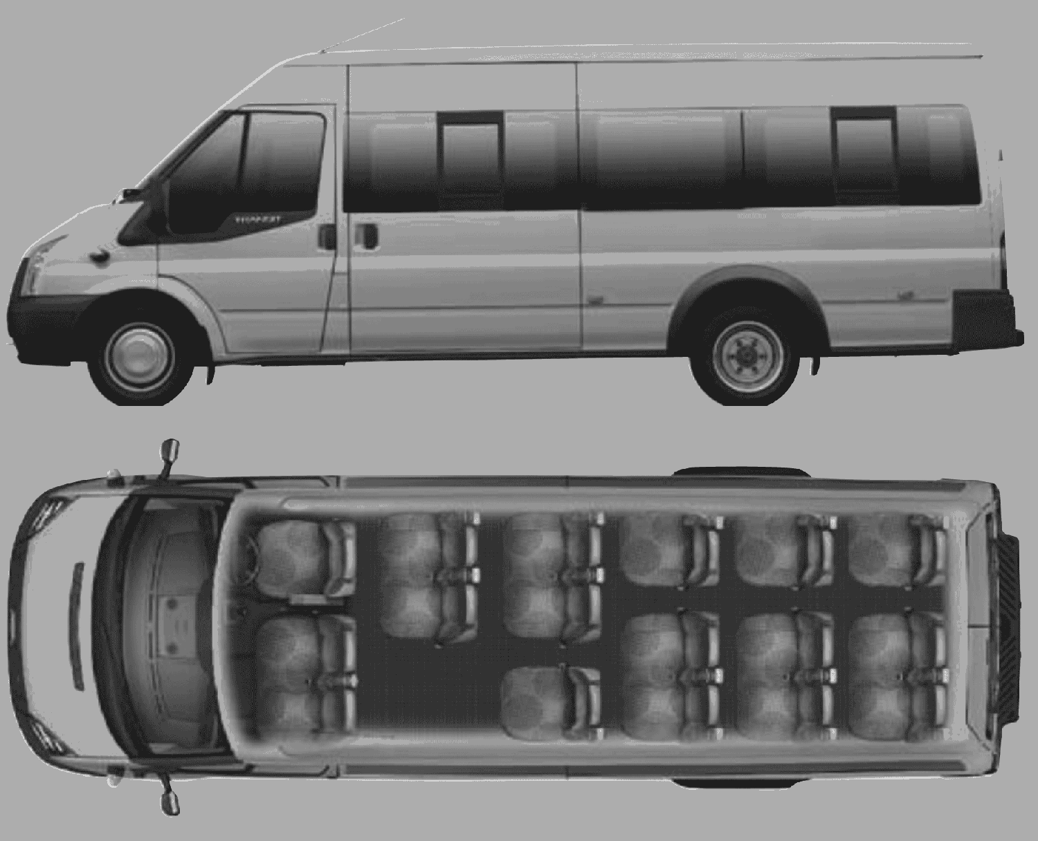 Ford transit 17 seat minibus length