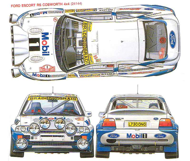 1992 Ford Escort RS Cosworth Rallye Coupe blueprint