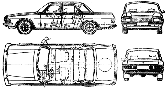 1982 GAZ 3102 Sedan blueprint