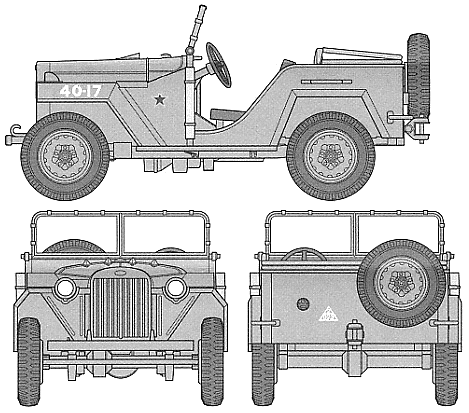1943 GAZ 67B Cabriolet blueprint
