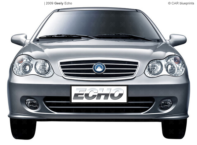 CAR blueprints - 2009 Geely Echo Sedan blueprint