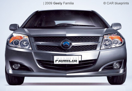 CAR blueprints - 2009 Geely Familia Sedan blueprint