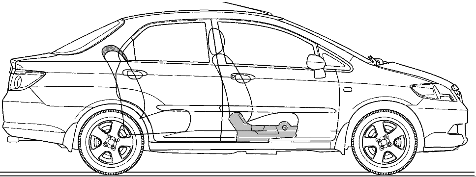 2006 Honda City IV ZX Sedan blueprint