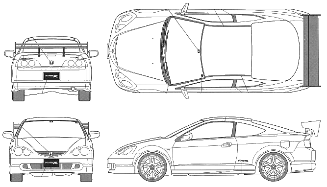2002 Honda Integra IV DC5 TypeR GT Coupe blueprint