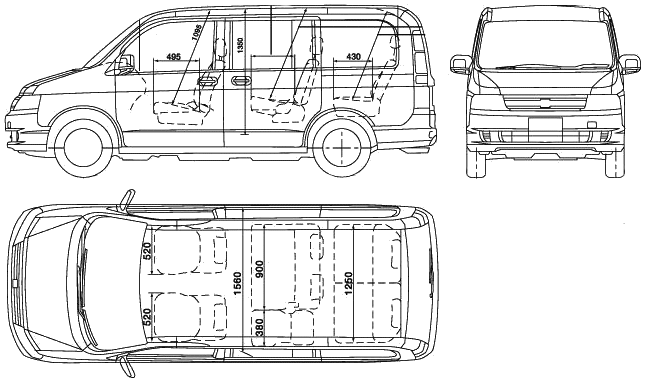 Honda minivan interior dimensions