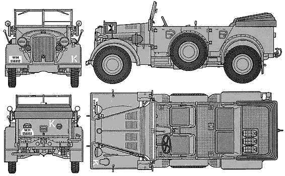 1944 Horch KFZ 15 SUV blueprint