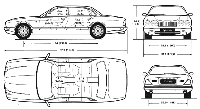 1977 Jaguar Daimler Sedan blueprint