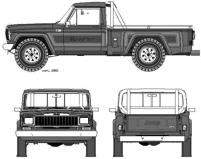 1981 Jeep Honcho Pickup blueprint