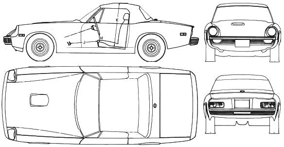 1977 Jensen Healey Cabriolet blueprint