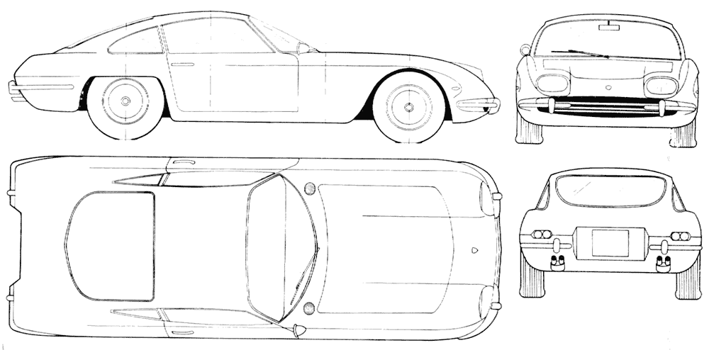 1964 Lamborghini 350 GT Coupe blueprint