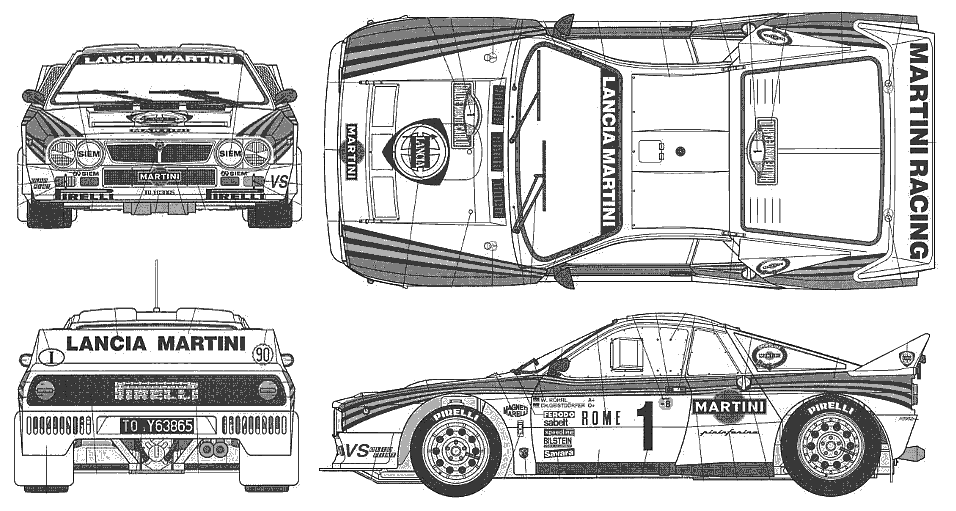 1984 Lancia Rally Coupe blueprint