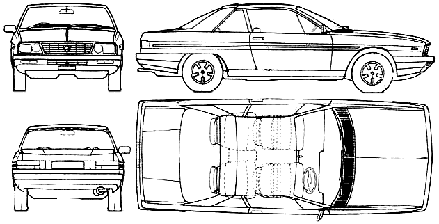 1977 Lancia Gamma Coupe blueprint