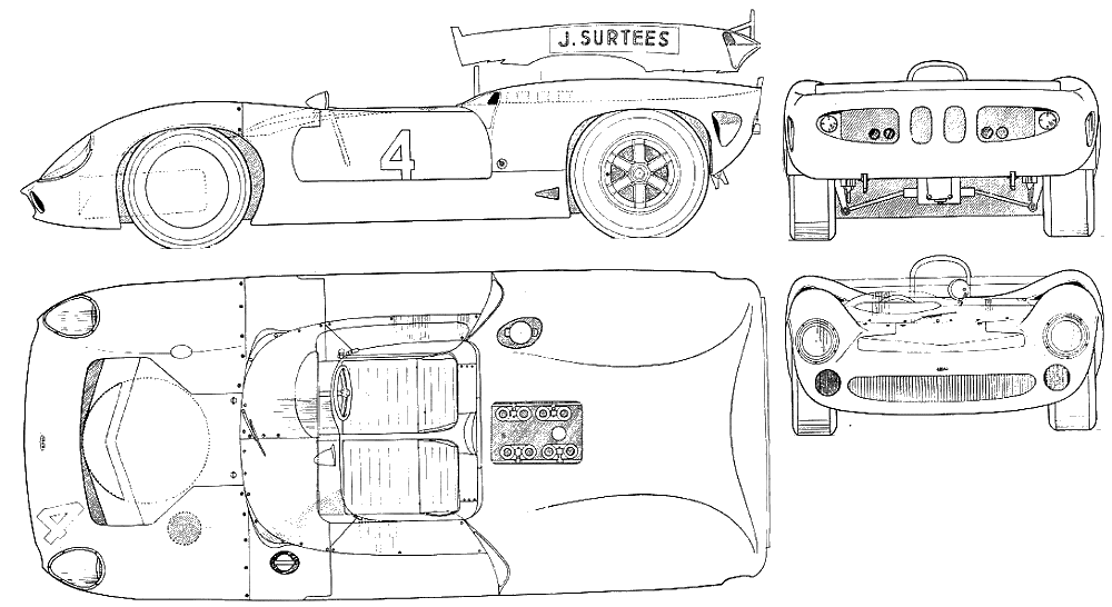 1968 Lola T70 Targa blueprint