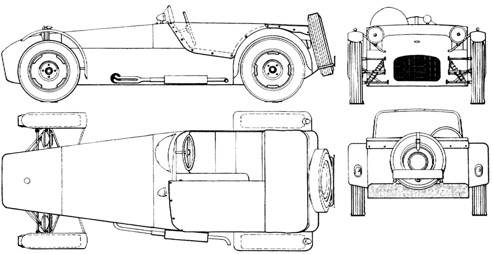 Lotus 7 Coupe blueprint