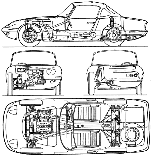 1962 Lotus Elan Coupe blueprint