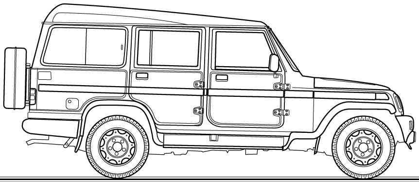2004 Mahindra Bolero XLS SUV blueprint