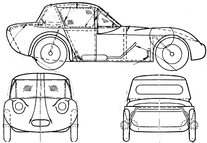 1961 Marcos GT Roadster blueprint