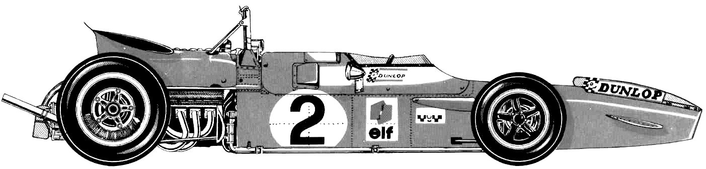 1969 Matra MS80 F1 OW blueprint