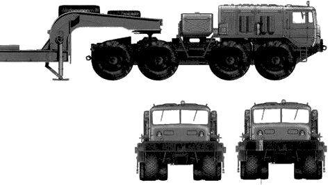 1960 MAZ 537G Truck blueprint