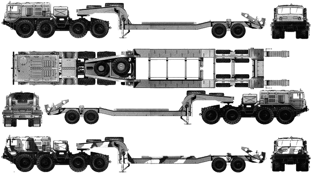 1960 MAZ 537G Truck blueprint
