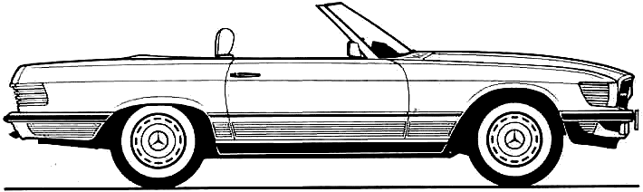 1984 MercedesBenz SLClass R107 450SL Cabriolet blueprint