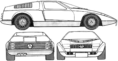 1970 MercedesBenz C 111 Coupe blueprint