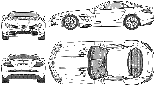 Mercedes slr blueprint #7