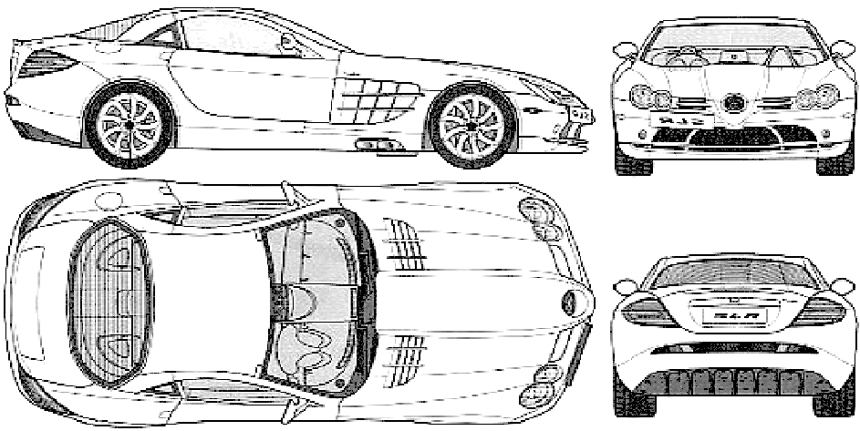 Mercedes slr blueprint #4