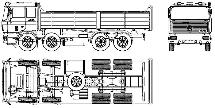MercedesBenz Truck blueprint