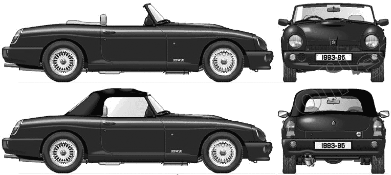 1994 MG RV8 Roadster blueprint