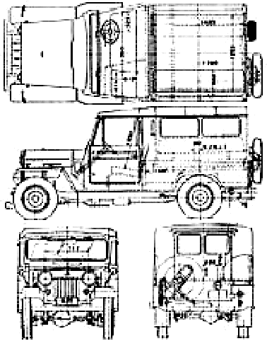 Mitsubishi on Car Blueprints   1967 Mitsubishi Jeep J32 Suv Blueprint
