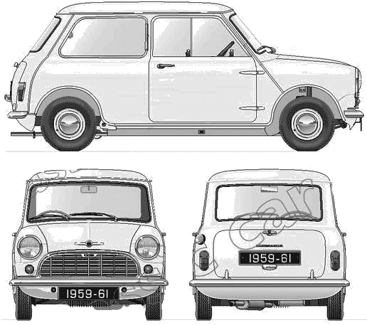 1959 Morris Mini Minor Hatchback blueprint