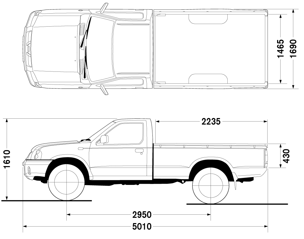 Nissan pickup bed dimensions