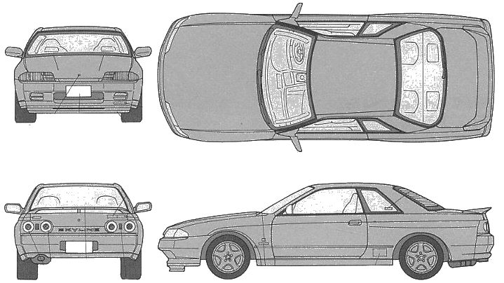 Nissan skyline r32 blueprint #4