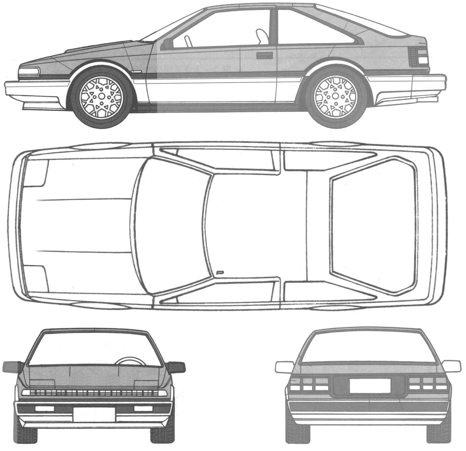 Nissan silvia s12 blueprints #3