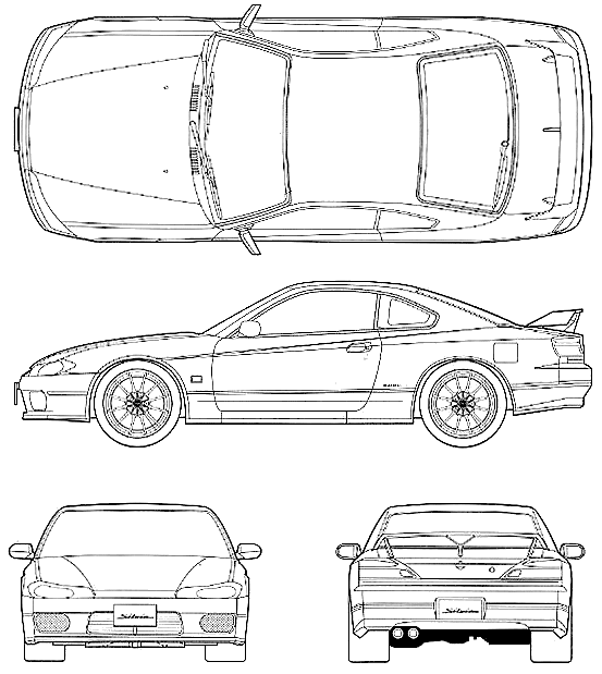 Nissan silvia s13 blueprints #5