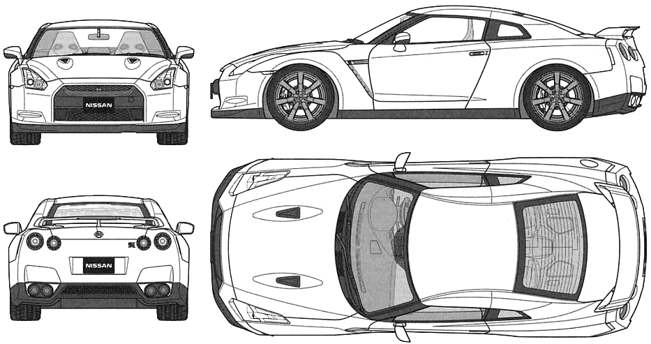2008 Nissan Skyline R35 GTR Coupe blueprint