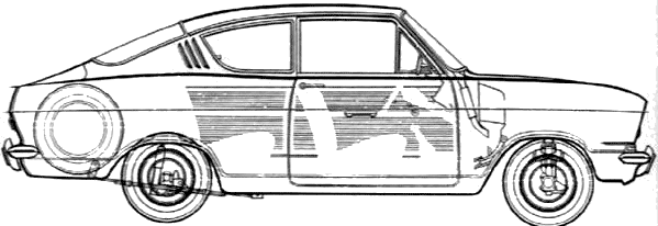 1966 Opel Kadett B Coupe blueprint