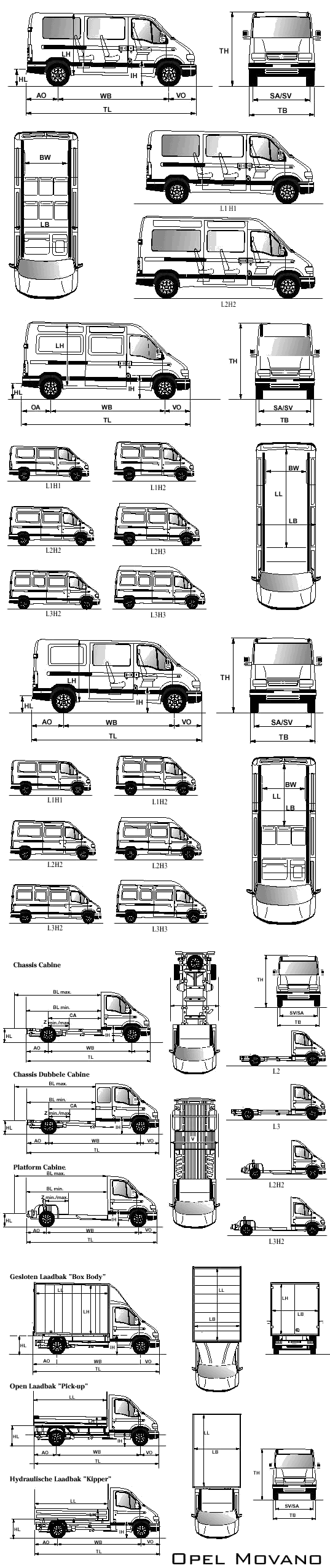 opel blueprints