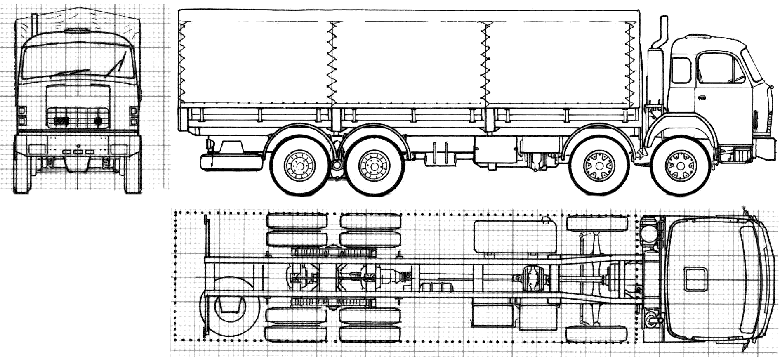 1978 Other Saurer 5DF 8x4 Truck blueprint