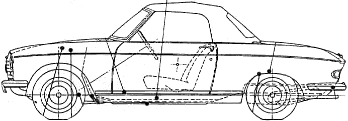 1967 Peugeot 204 Cabriolet blueprint