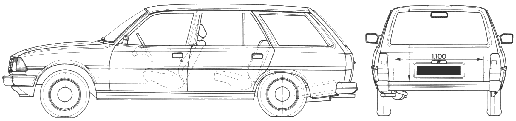 1983 Peugeot 305 Break Wagon blueprint