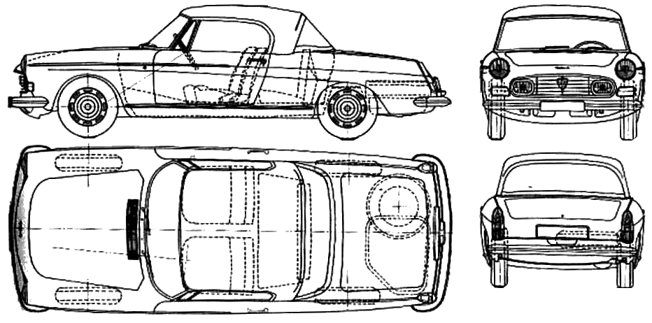 1970 Peugeot 404 Cabriolet blueprint