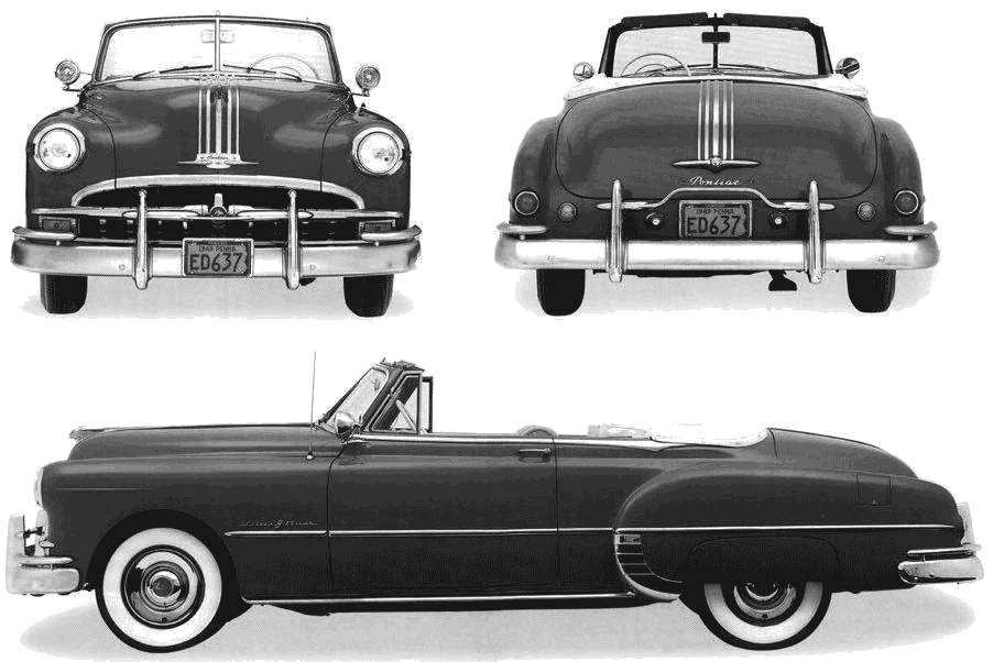 1949 Pontiac Chieftain Convertible Cabriolet blueprint